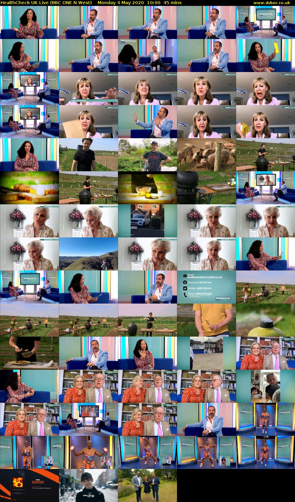 HealthCheck UK Live (BBC ONE N West) Monday 4 May 2020 10:00 - 10:45