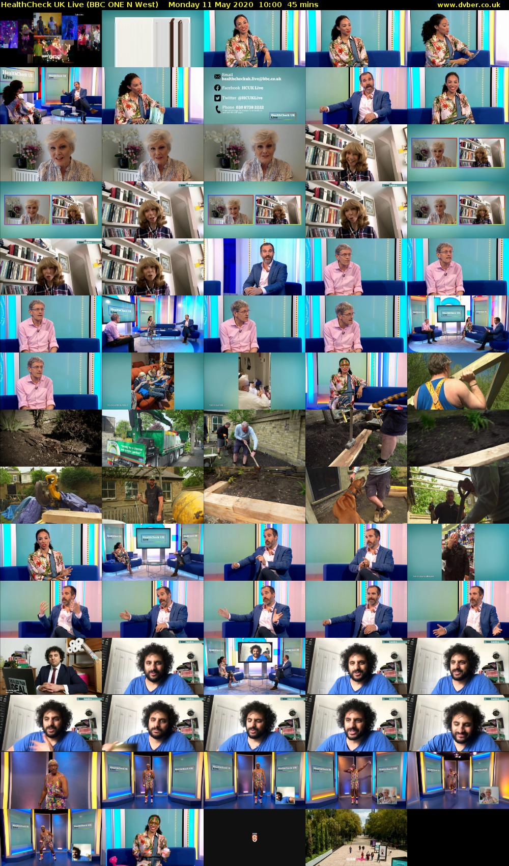 HealthCheck UK Live (BBC ONE N West) Monday 11 May 2020 10:00 - 10:45