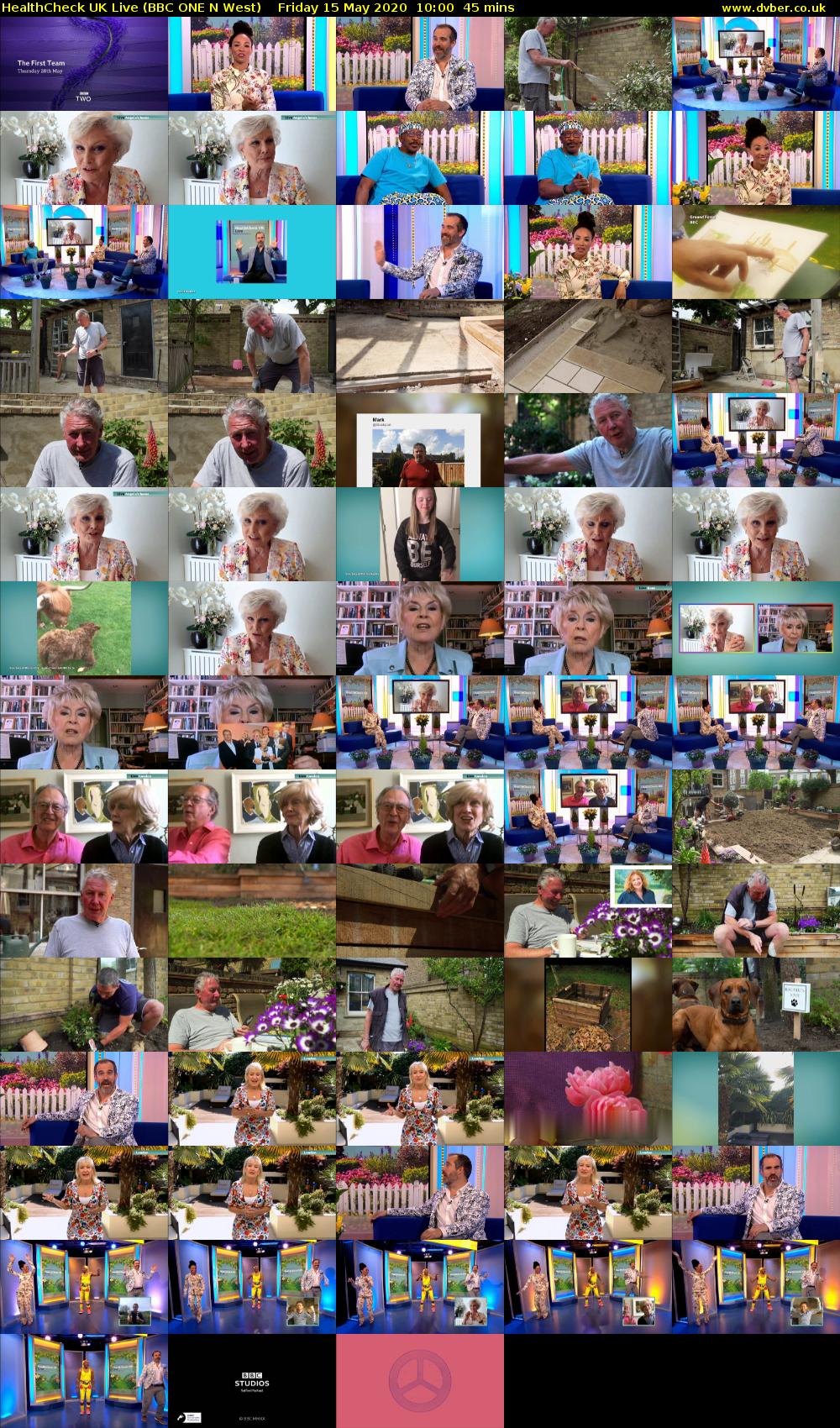 HealthCheck UK Live (BBC ONE N West) Friday 15 May 2020 10:00 - 10:45