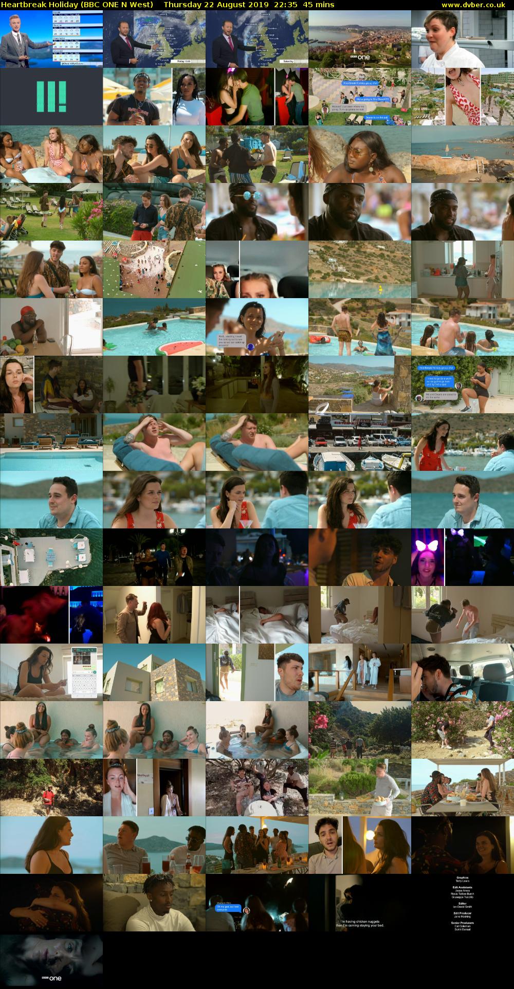 Heartbreak Holiday (BBC ONE N West) Thursday 22 August 2019 22:35 - 23:20