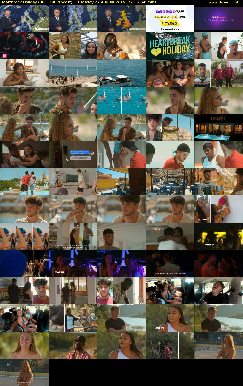 Heartbreak Holiday (BBC ONE N West) Tuesday 27 August 2019 22:35 - 23:15