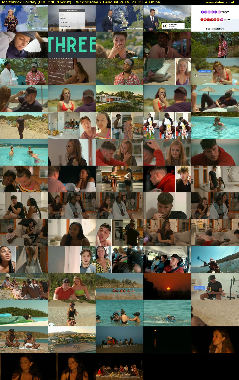 Heartbreak Holiday (BBC ONE N West) Wednesday 28 August 2019 22:35 - 23:15
