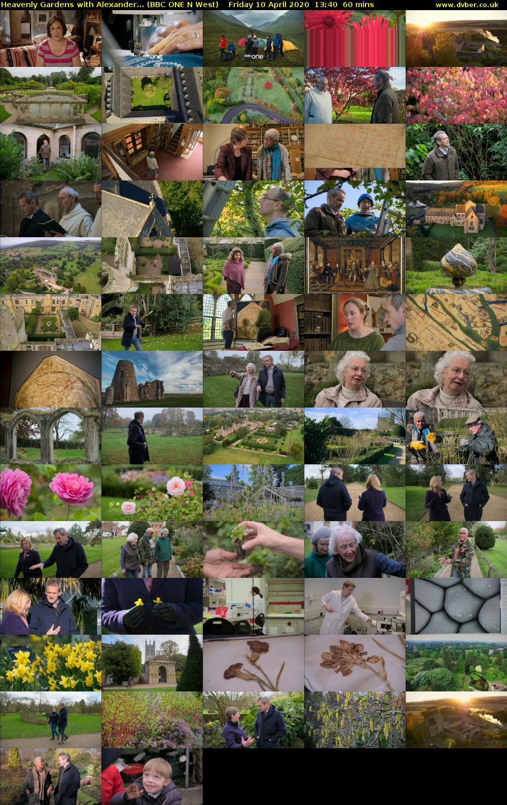 Heavenly Gardens with Alexander... (BBC ONE N West) Friday 10 April 2020 13:40 - 14:40