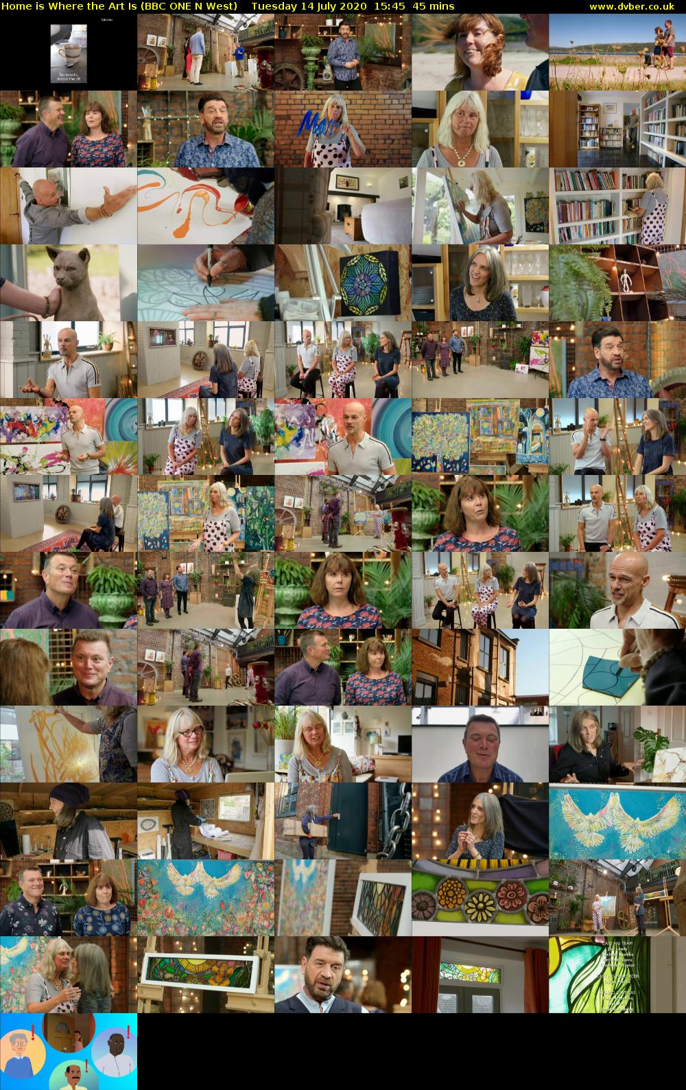 Home Is Where the Art Is (BBC ONE N West) Tuesday 14 July 2020 15:45 - 16:30