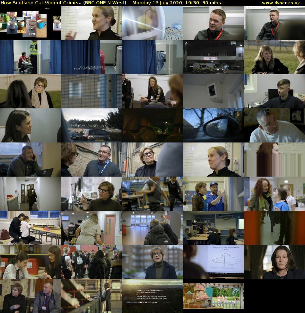 How Scotland Cut Violent Crime... (BBC ONE N West) Monday 13 July 2020 19:30 - 20:00