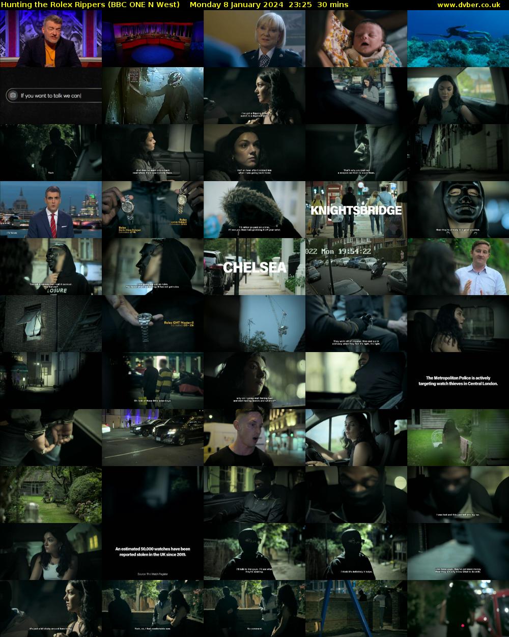 Hunting the Rolex Rippers (BBC ONE N West) Monday 8 January 2024 23:25 - 23:55