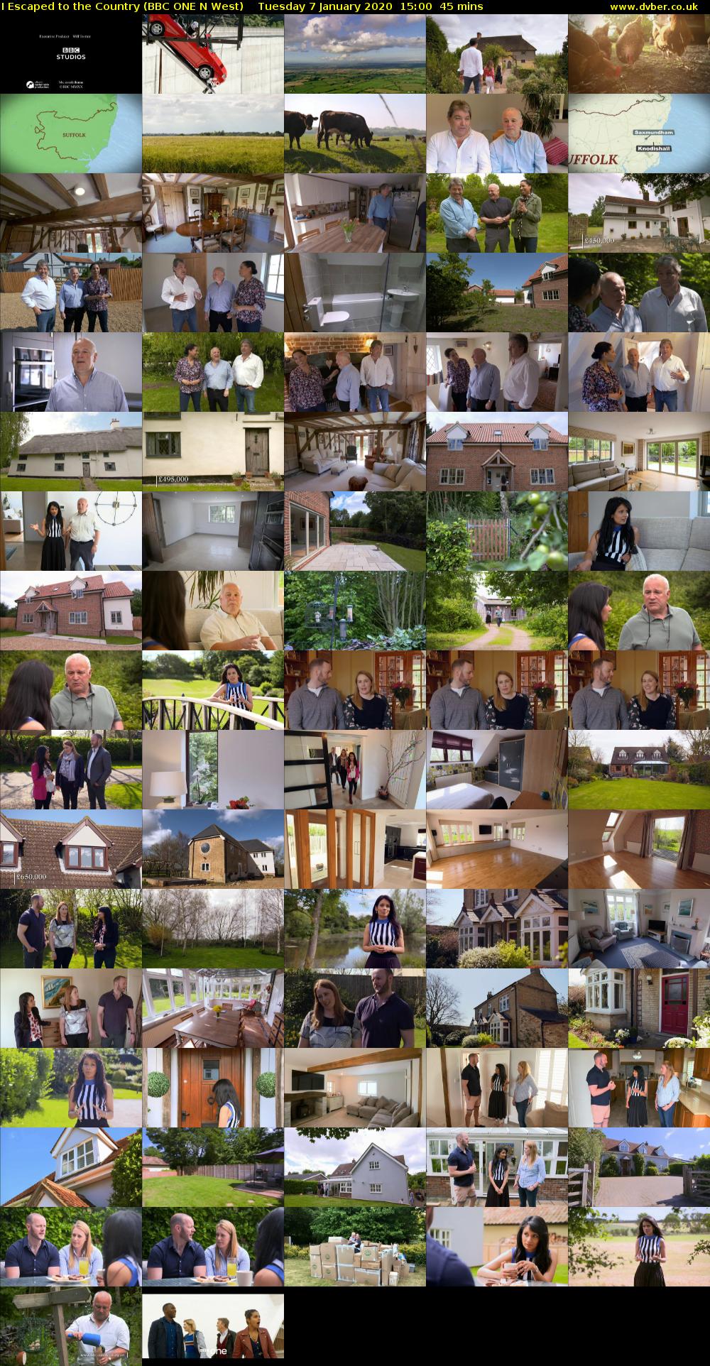 I Escaped to the Country (BBC ONE N West) Tuesday 7 January 2020 15:00 - 15:45