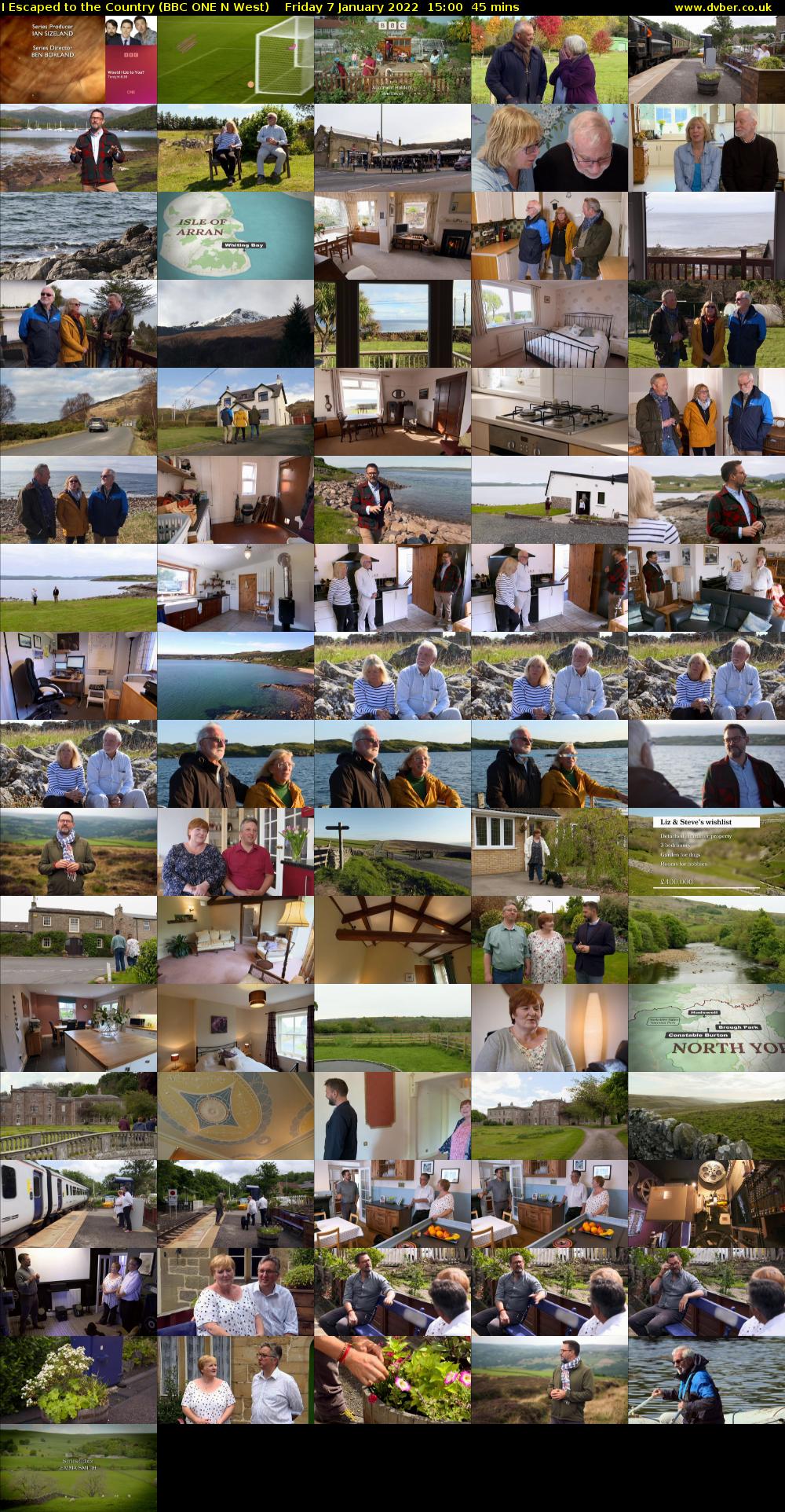 I Escaped to the Country (BBC ONE N West) Friday 7 January 2022 15:00 - 15:45
