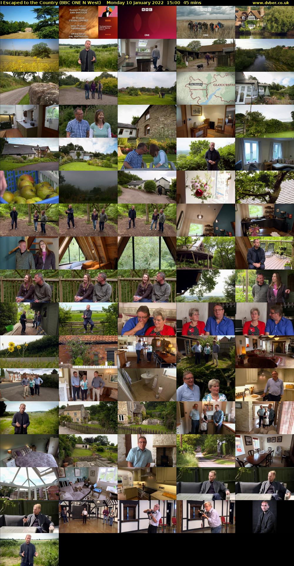I Escaped to the Country (BBC ONE N West) Monday 10 January 2022 15:00 - 15:45