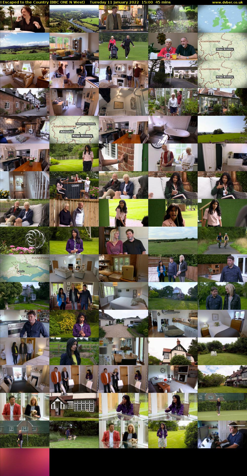 I Escaped to the Country (BBC ONE N West) Tuesday 11 January 2022 15:00 - 15:45