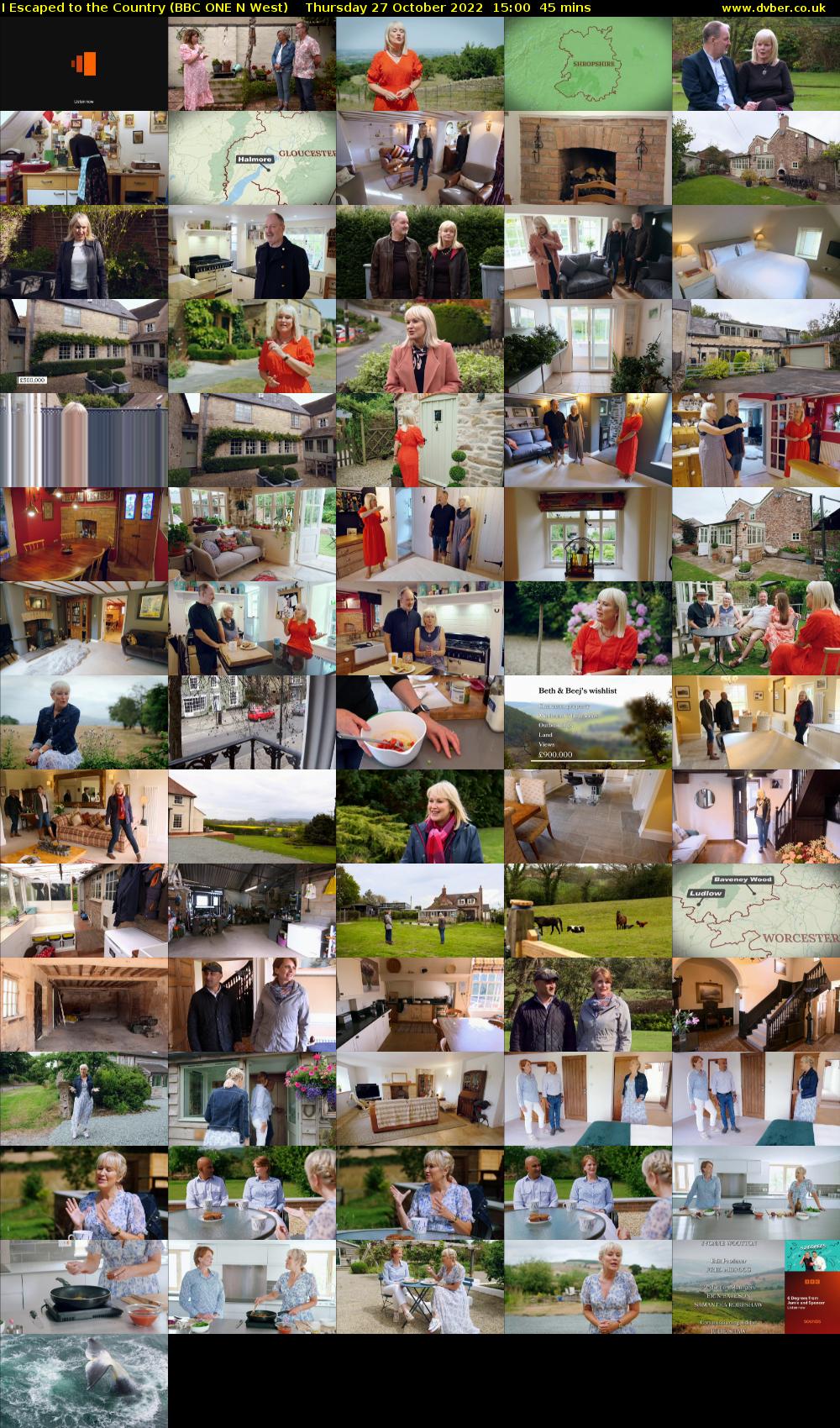 I Escaped to the Country (BBC ONE N West) Thursday 27 October 2022 15:00 - 15:45