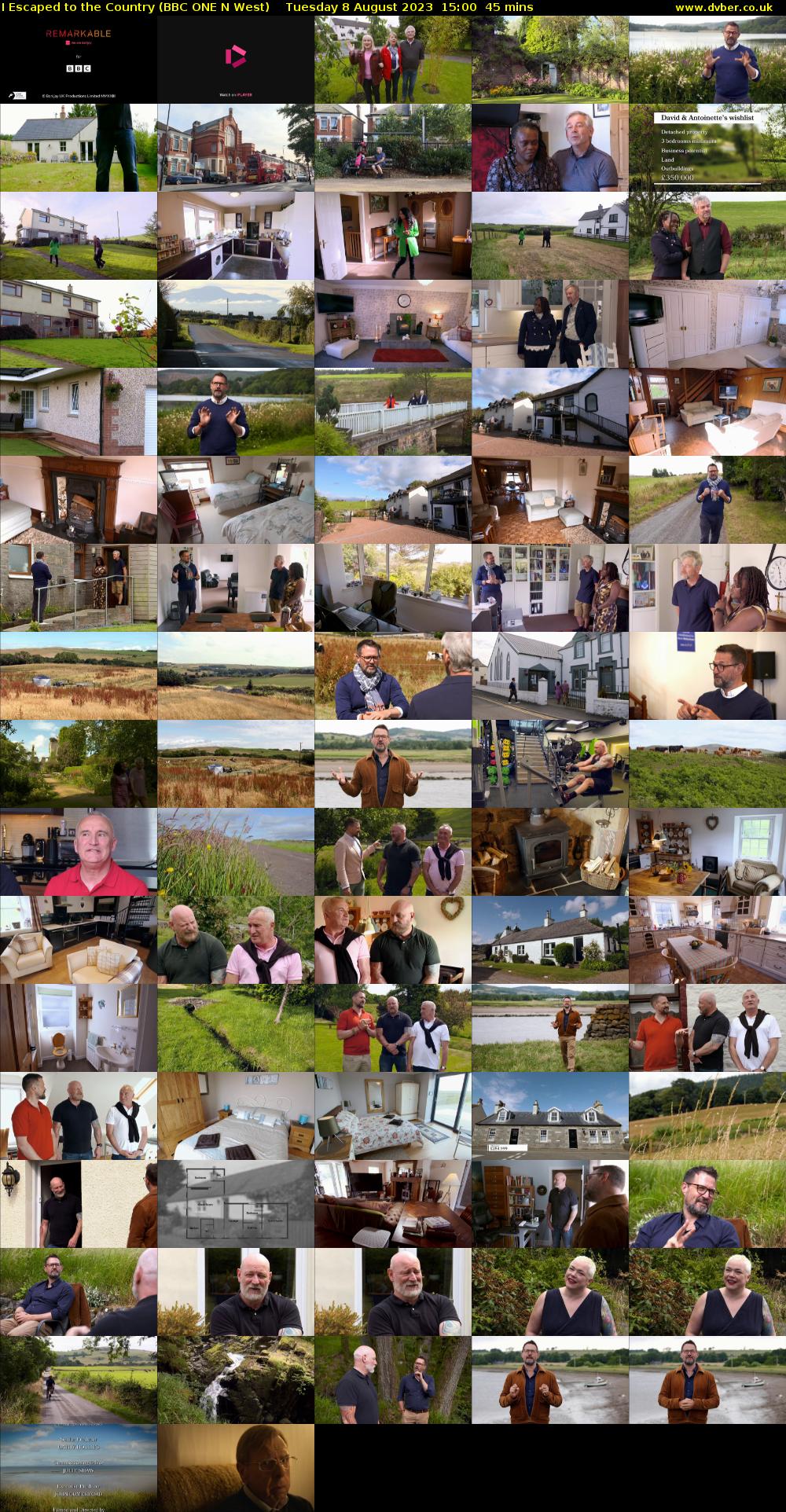 I Escaped to the Country (BBC ONE N West) Tuesday 8 August 2023 15:00 - 15:45
