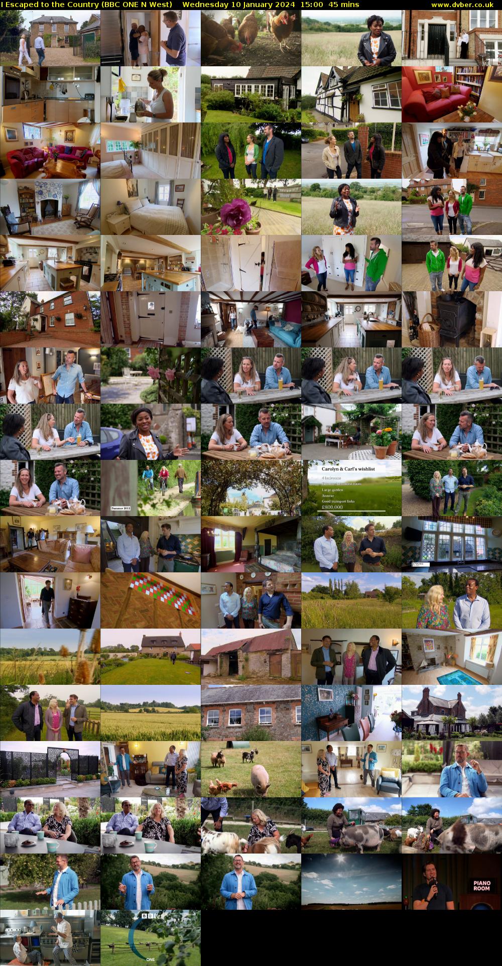 I Escaped to the Country (BBC ONE N West) Wednesday 10 January 2024 15:00 - 15:45