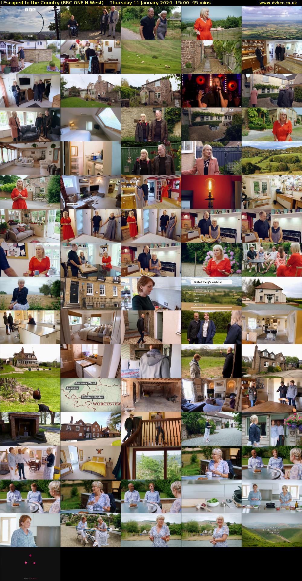 I Escaped to the Country (BBC ONE N West) Thursday 11 January 2024 15:00 - 15:45