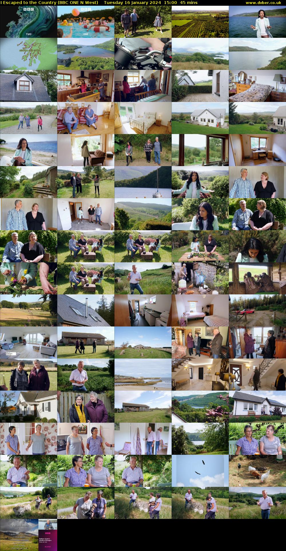 I Escaped to the Country (BBC ONE N West) Tuesday 16 January 2024 15:00 - 15:45