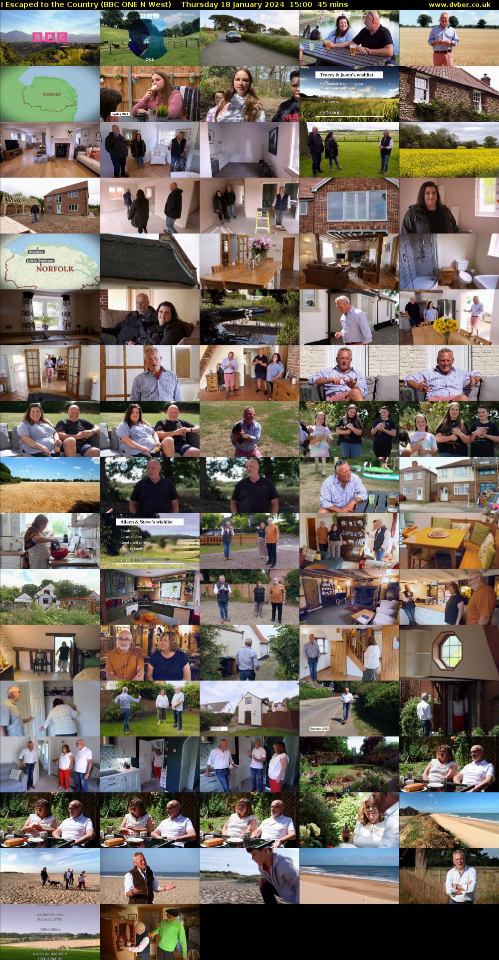 I Escaped to the Country (BBC ONE N West) Thursday 18 January 2024 15:00 - 15:45