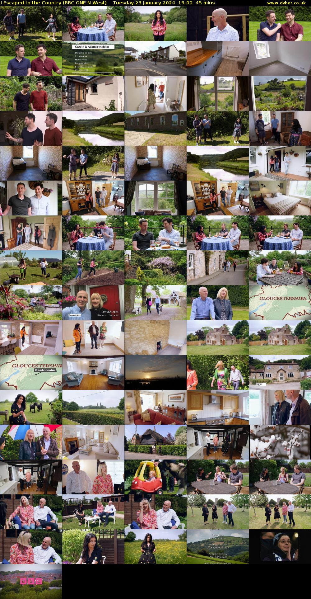 I Escaped to the Country (BBC ONE N West) Tuesday 23 January 2024 15:00 - 15:45