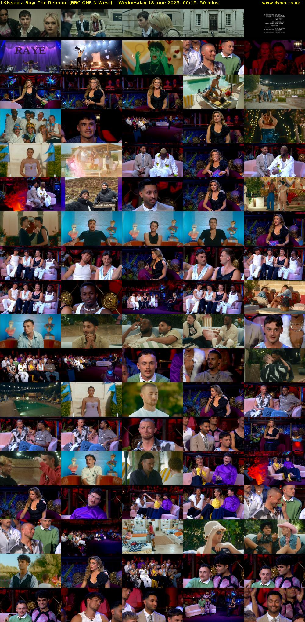 I Kissed a Boy: The Reunion (BBC ONE N West) Wednesday 18 June 2025 00:15 - 01:05