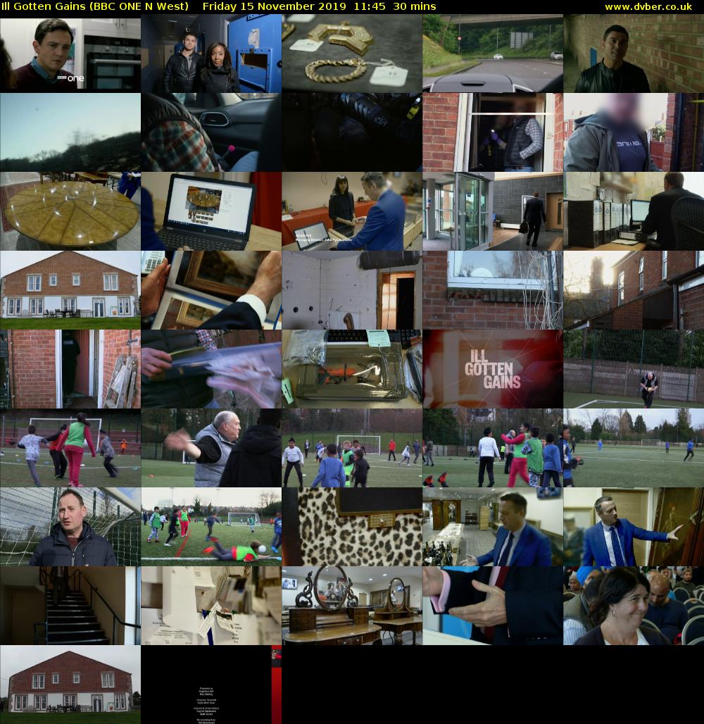 Ill Gotten Gains (BBC ONE N West) Friday 15 November 2019 11:45 - 12:15