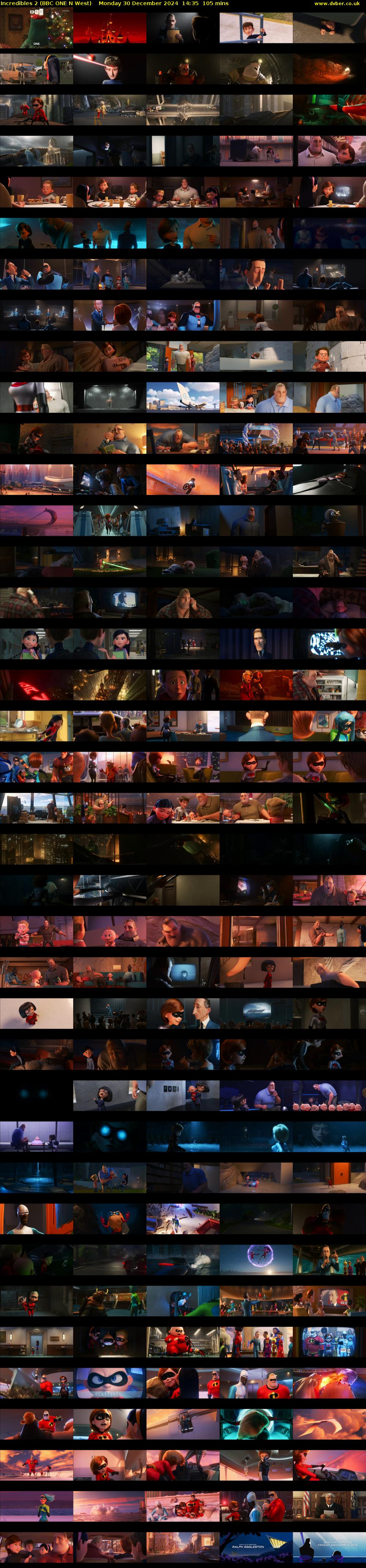 Incredibles 2 (BBC ONE N West) Monday 30 December 2024 14:35 - 16:20