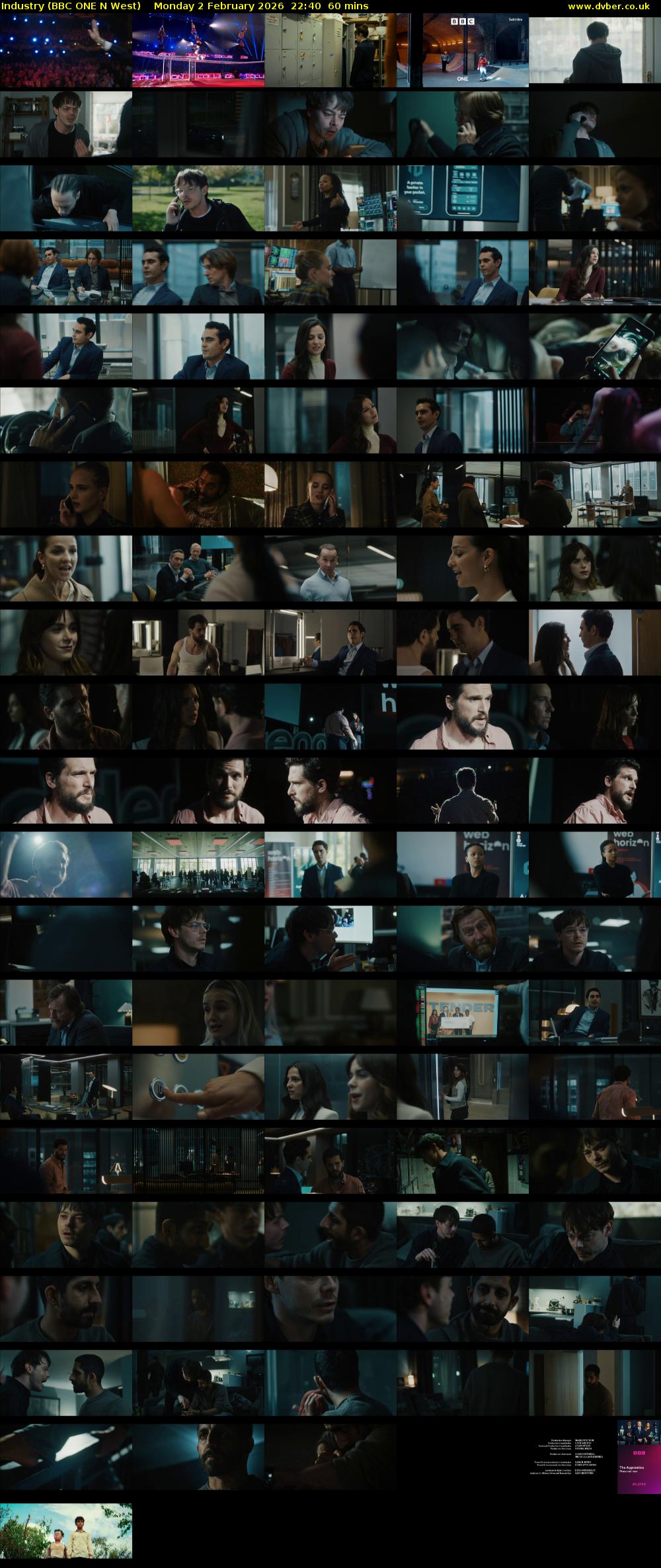 Industry (BBC ONE N West) Monday 2 February 2026 22:40 - 23:40