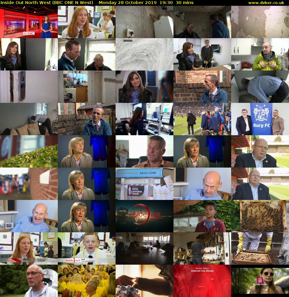 Inside Out North West (BBC ONE N West) Monday 28 October 2019 19:30 - 20:00