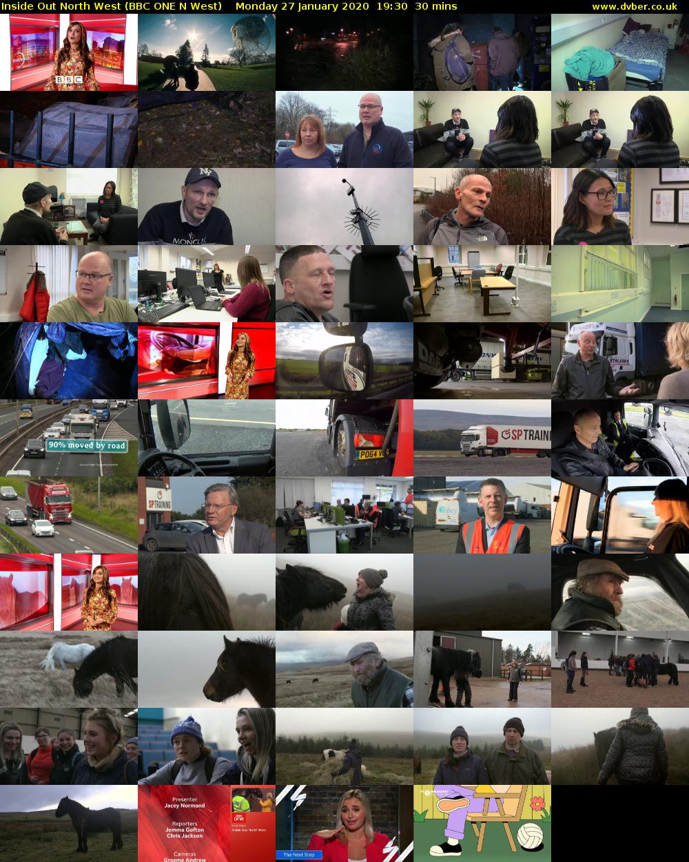 Inside Out North West (BBC ONE N West) Monday 27 January 2020 19:30 - 20:00