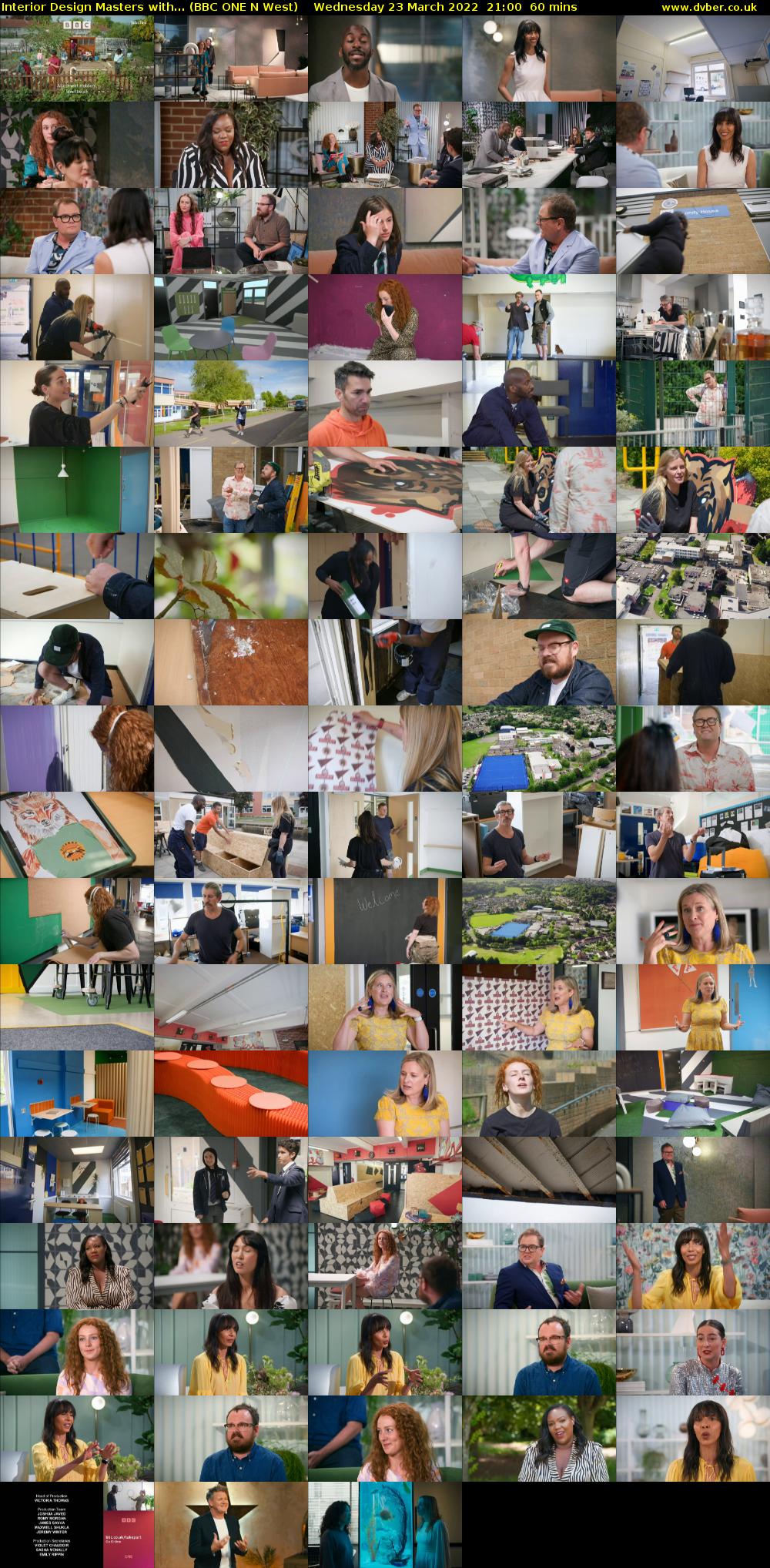 Interior Design Masters with... (BBC ONE N West) Wednesday 23 March 2022 21:00 - 22:00