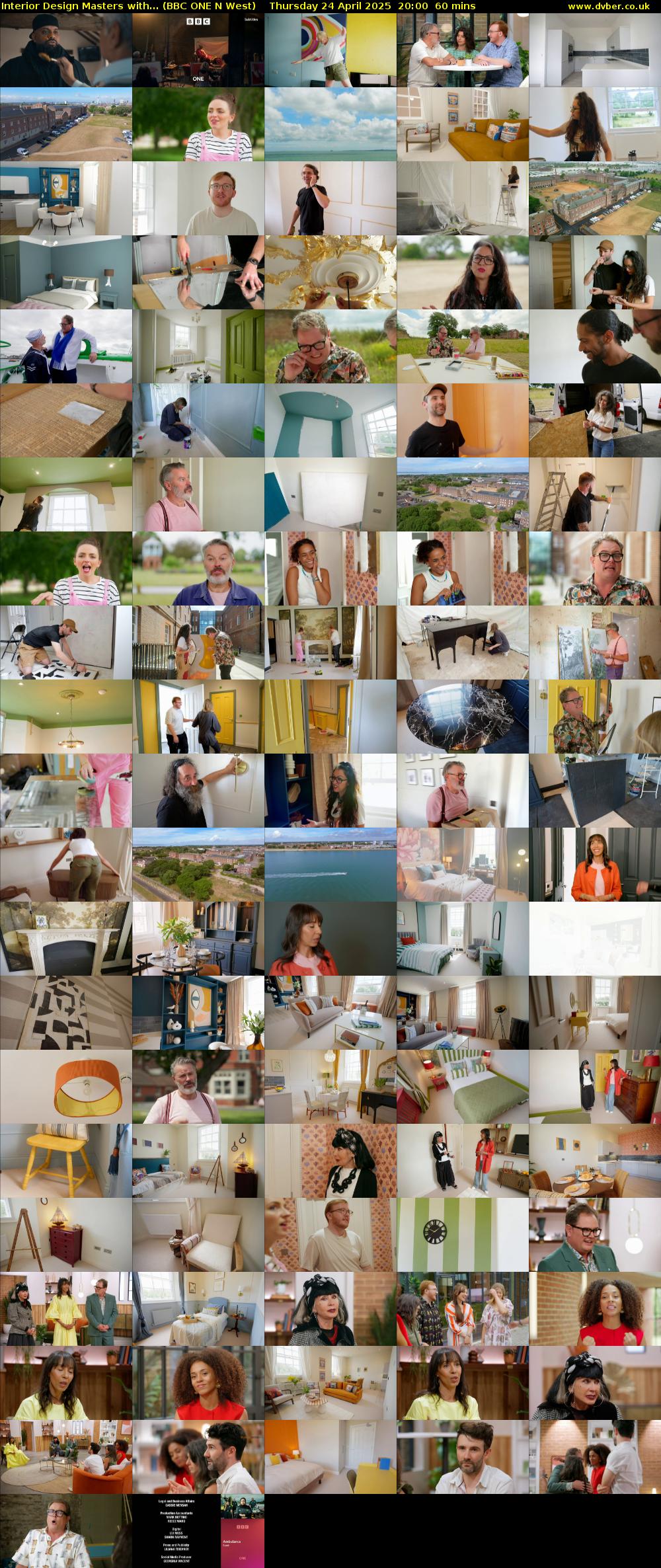 Interior Design Masters with... (BBC ONE N West) Thursday 24 April 2025 20:00 - 21:00