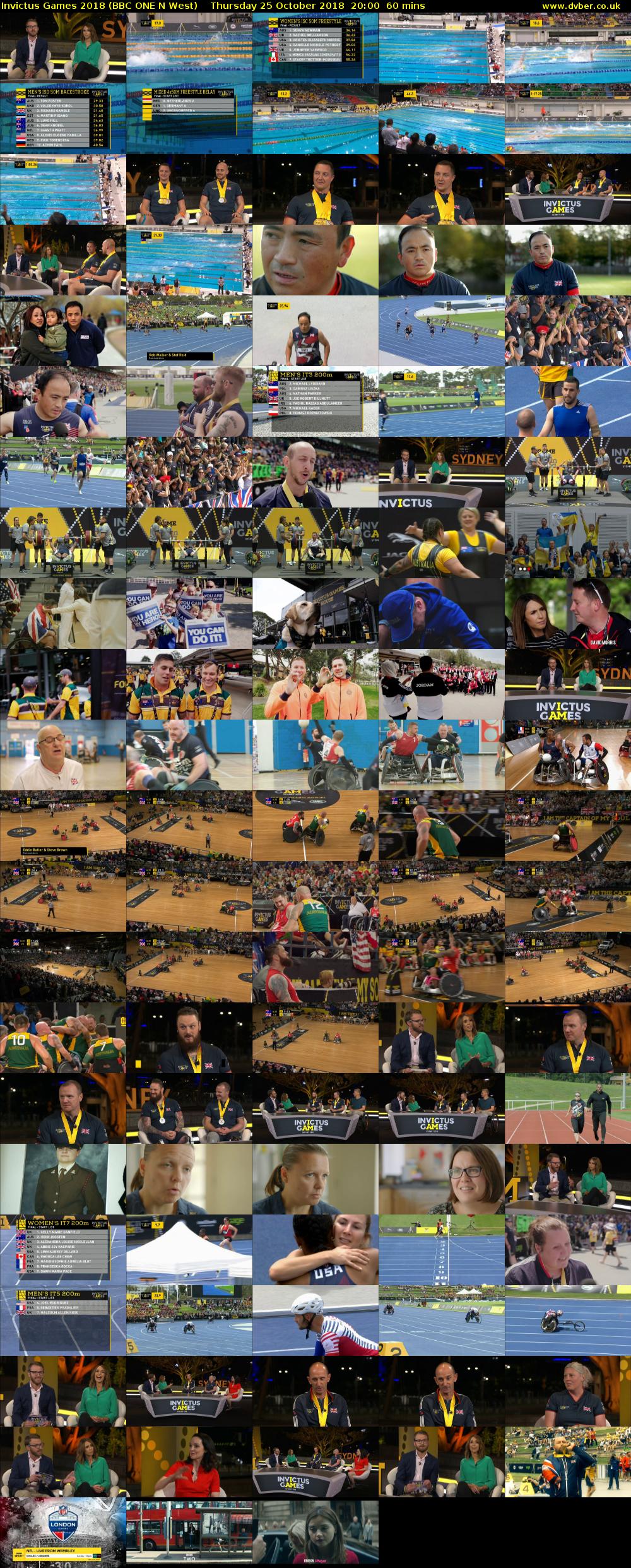Invictus Games 2018 (BBC ONE N West) Thursday 25 October 2018 20:00 - 21:00