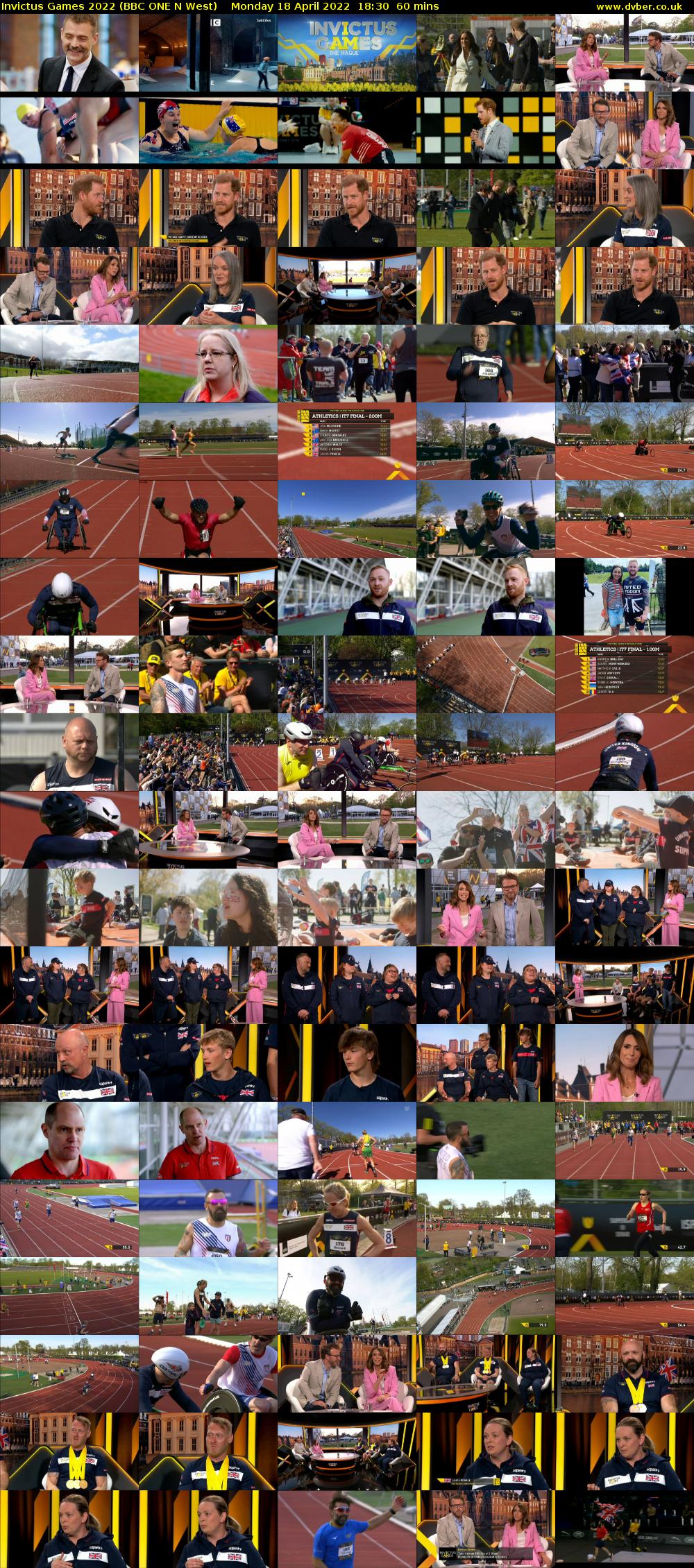 Invictus Games 2022 (BBC ONE N West) Monday 18 April 2022 18:30 - 19:30
