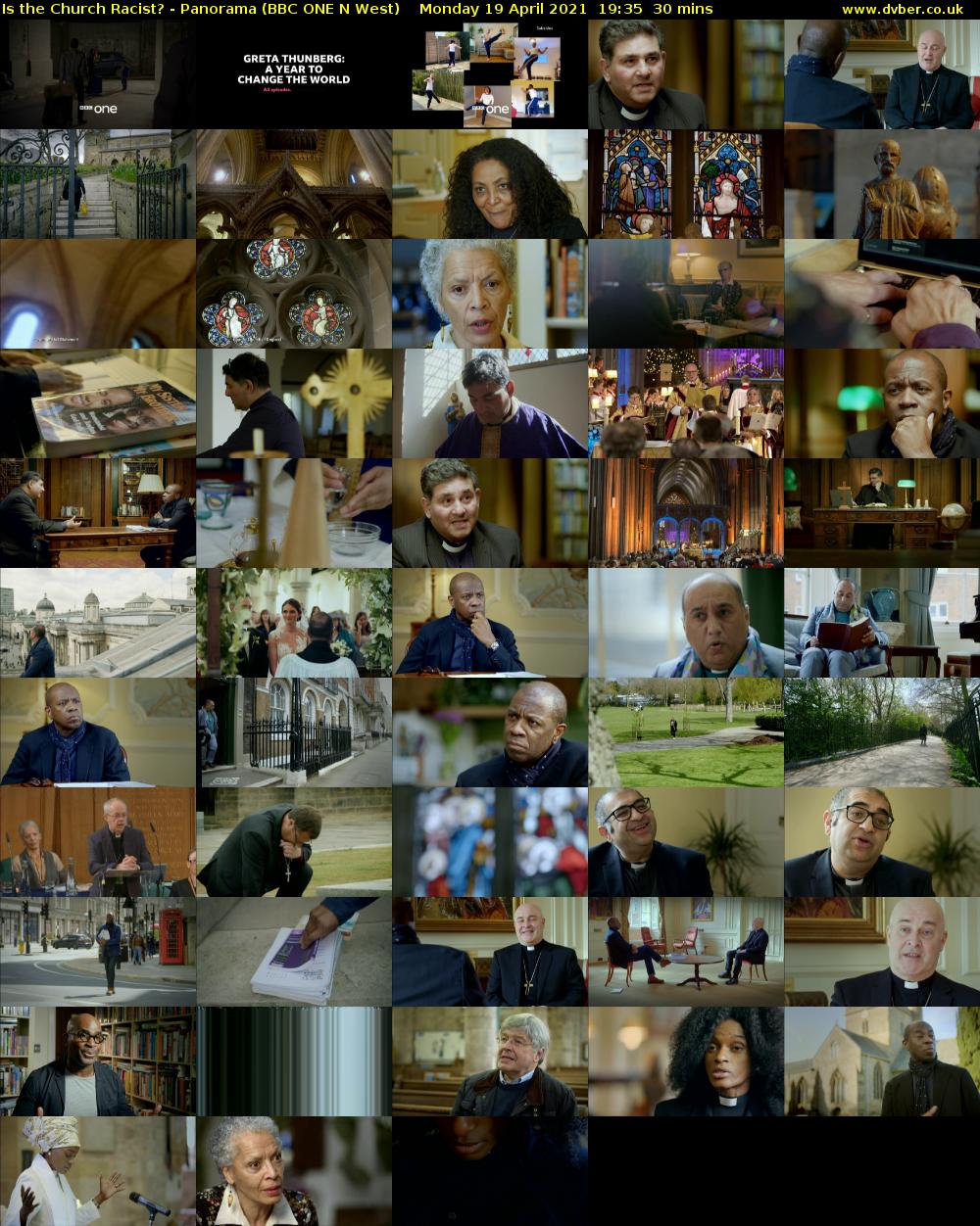 Is the Church Racist? - Panorama (BBC ONE N West) Monday 19 April 2021 19:35 - 20:05