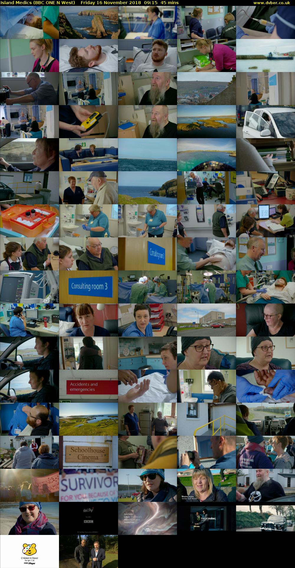 Island Medics (BBC ONE N West) Friday 16 November 2018 09:15 - 10:00