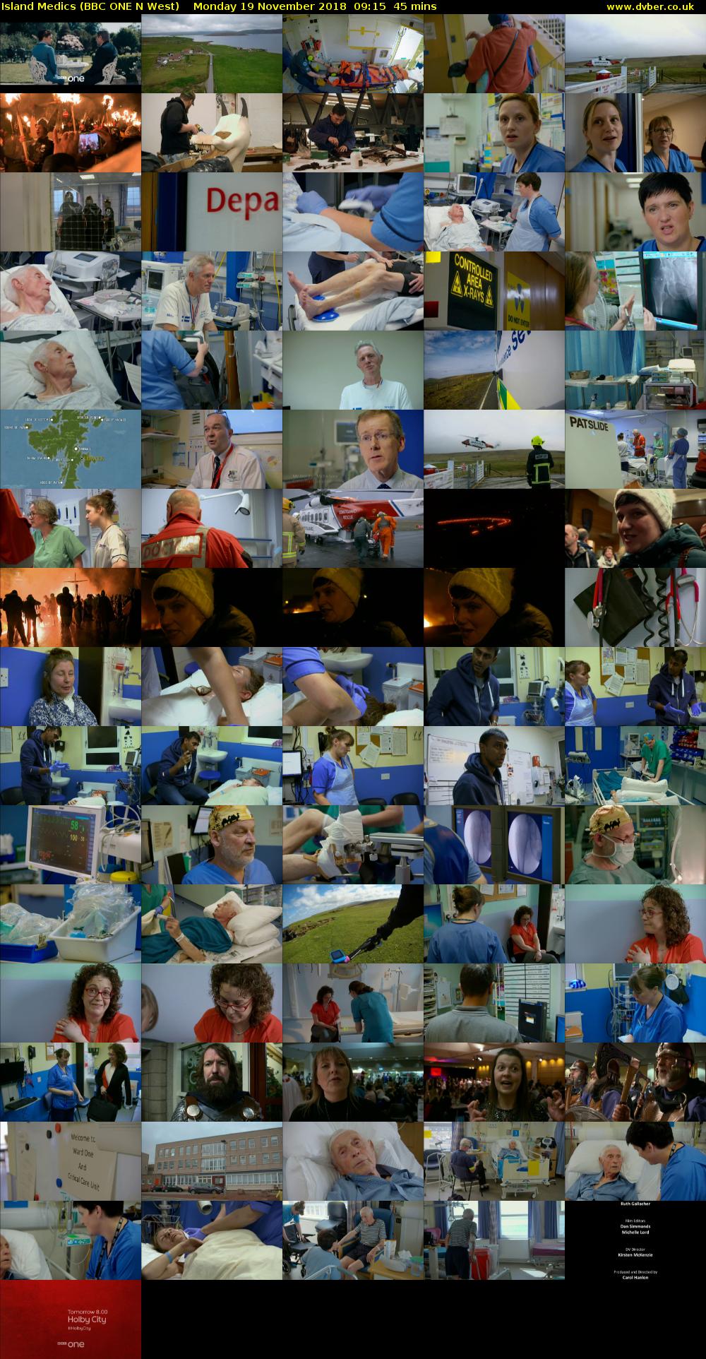 Island Medics (BBC ONE N West) Monday 19 November 2018 09:15 - 10:00
