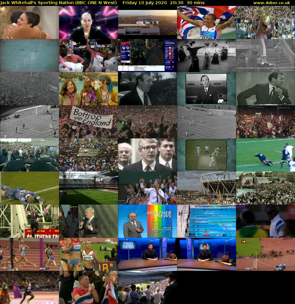 Jack Whitehall's Sporting Nation (BBC ONE N West) Friday 10 July 2020 20:30 - 21:00