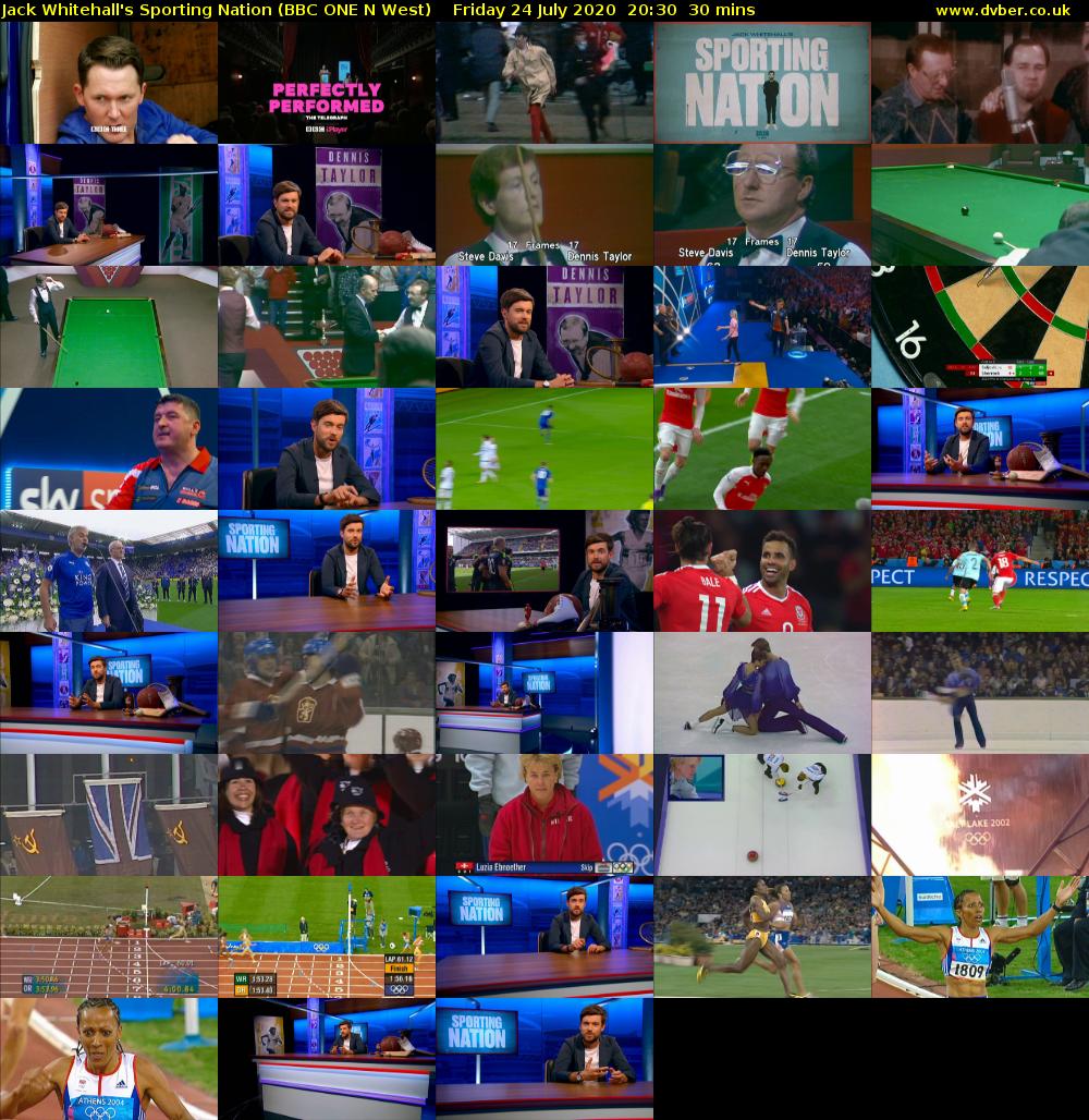Jack Whitehall's Sporting Nation (BBC ONE N West) Friday 24 July 2020 20:30 - 21:00