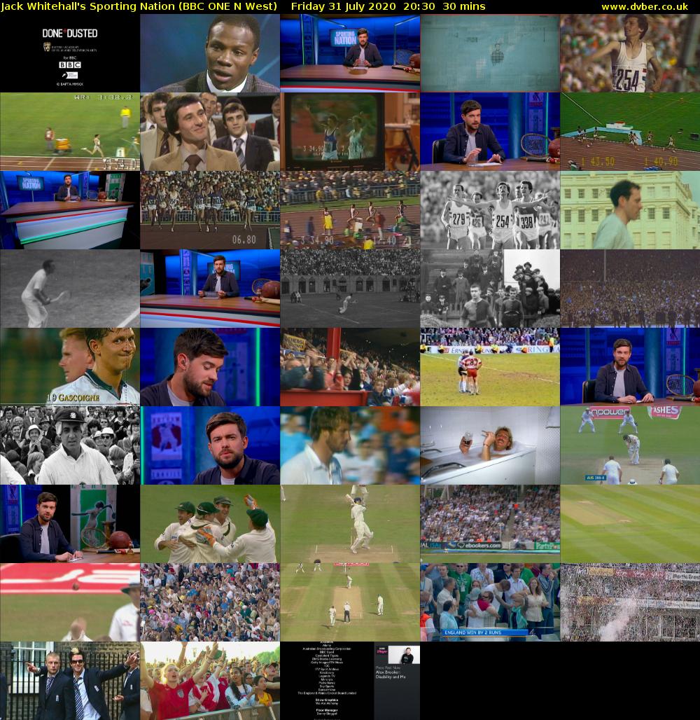 Jack Whitehall's Sporting Nation (BBC ONE N West) Friday 31 July 2020 20:30 - 21:00