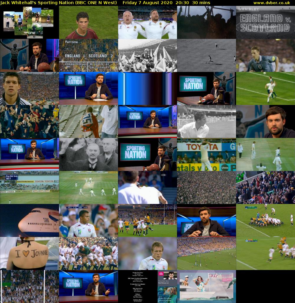 Jack Whitehall's Sporting Nation (BBC ONE N West) Friday 7 August 2020 20:30 - 21:00