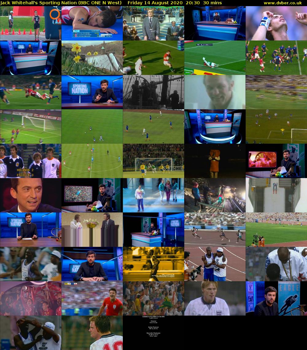 Jack Whitehall's Sporting Nation (BBC ONE N West) Friday 14 August 2020 20:30 - 21:00