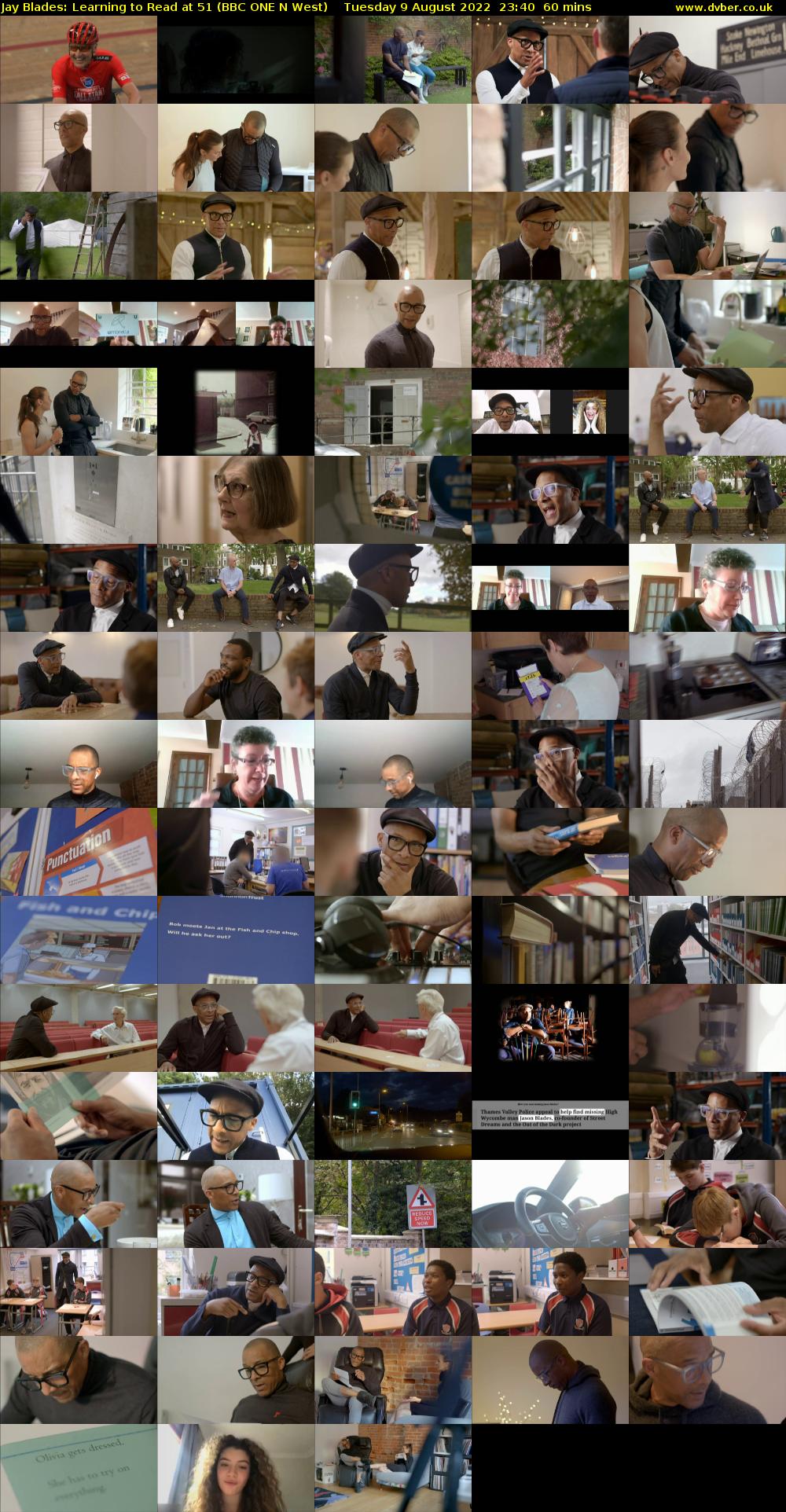 Jay Blades: Learning to Read at 51 (BBC ONE N West) Tuesday 9 August 2022 23:40 - 00:40