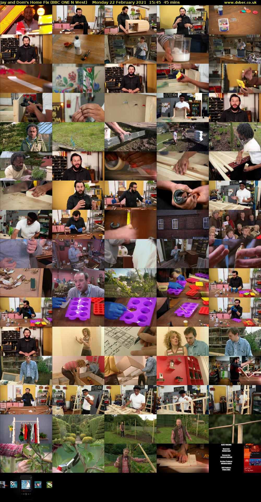 Jay and Dom's Home Fix (BBC ONE N West) Monday 22 February 2021 15:45 - 16:30