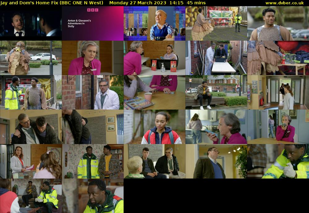 Jay and Dom's Home Fix (BBC ONE N West) Monday 27 March 2023 14:15 - 15:00