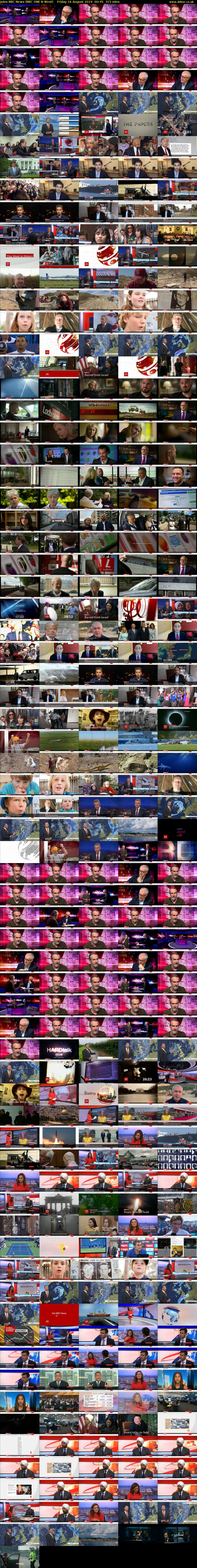 Joins BBC News (BBC ONE N West) Friday 16 August 2019 00:45 - 06:00