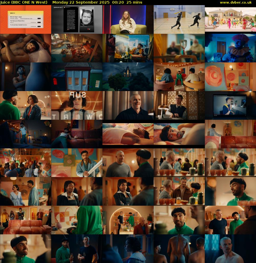 Juice (BBC ONE N West) Monday 22 September 2025 00:20 - 00:45