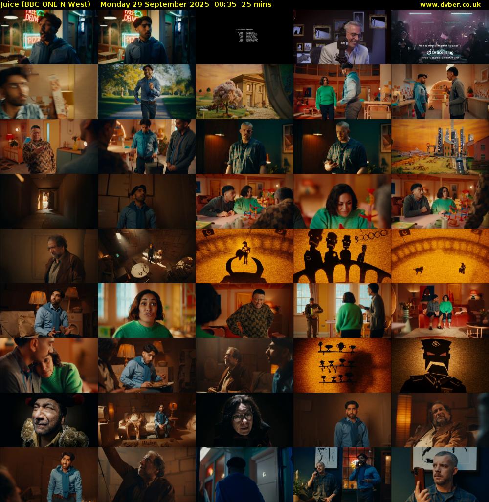 Juice (BBC ONE N West) Monday 29 September 2025 00:35 - 01:00