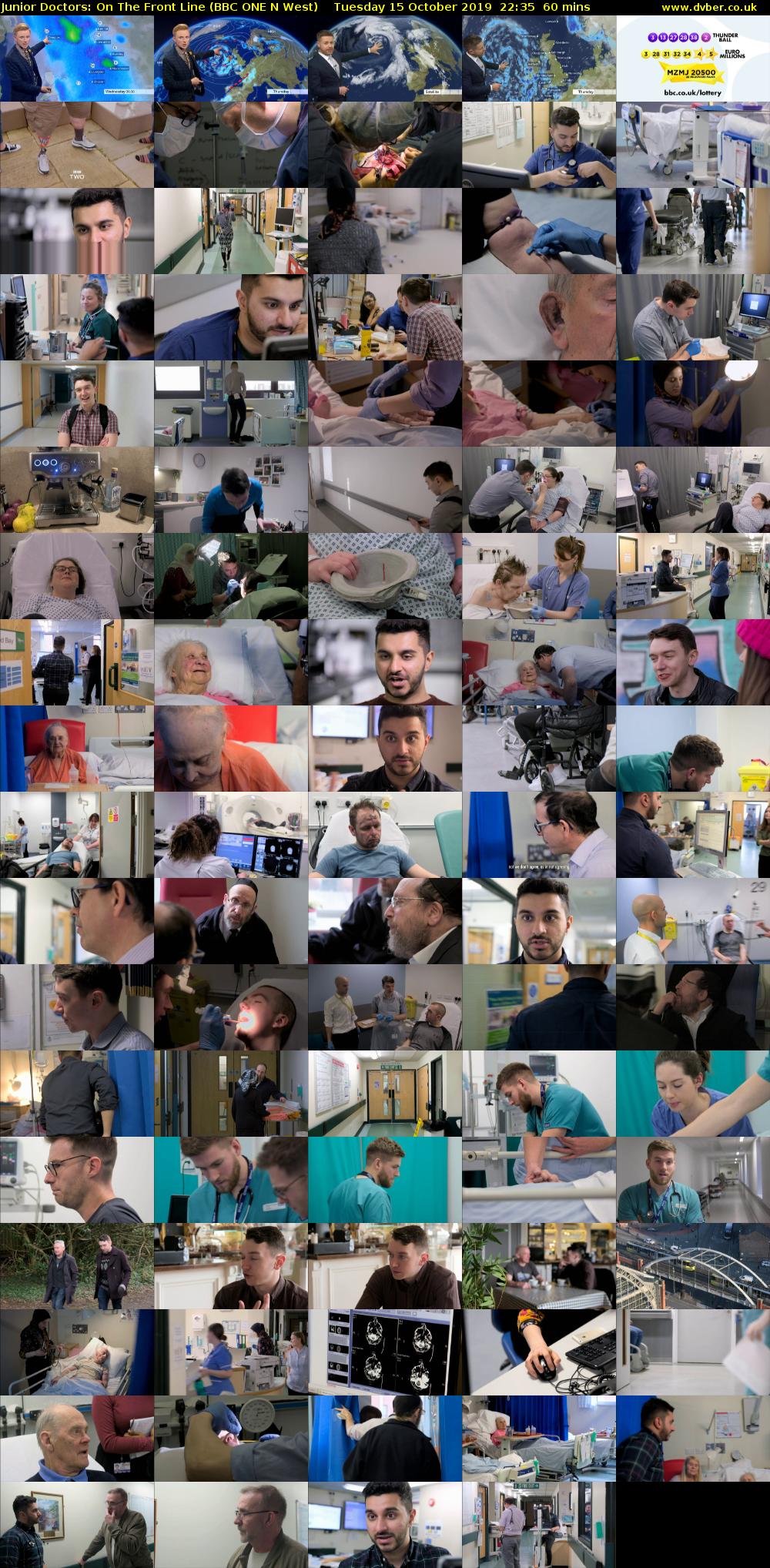 Junior Doctors: On The Front Line (BBC ONE N West) Tuesday 15 October 2019 22:35 - 23:35