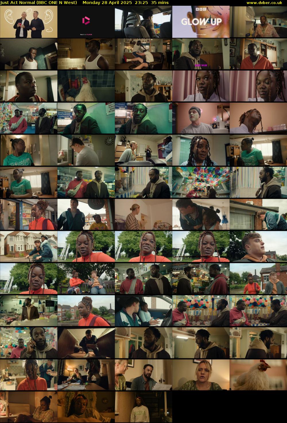 Just Act Normal (BBC ONE N West) Monday 28 April 2025 23:25 - 00:00
