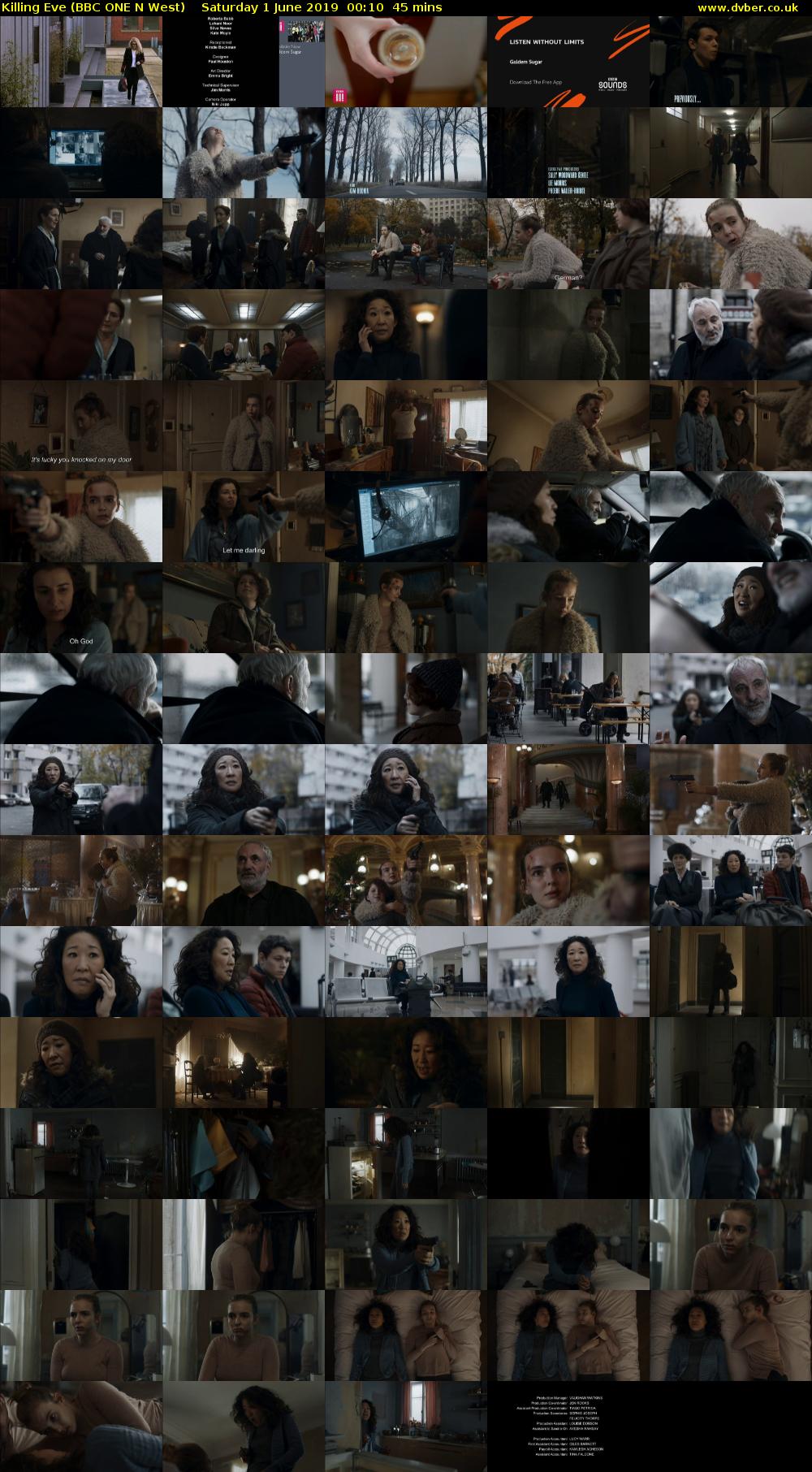 Killing Eve (BBC ONE N West) Saturday 1 June 2019 00:10 - 00:55