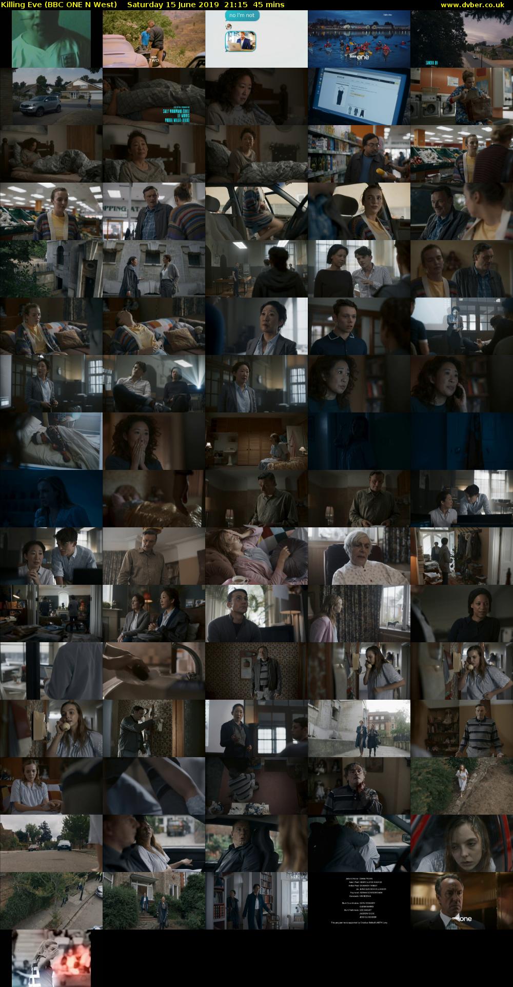 Killing Eve (BBC ONE N West) Saturday 15 June 2019 21:15 - 22:00