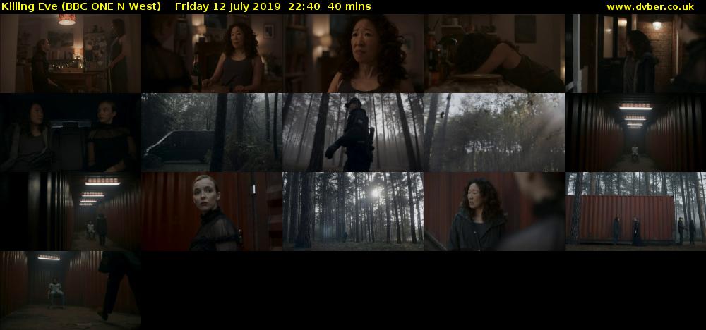 Killing Eve (BBC ONE N West) Friday 12 July 2019 22:40 - 23:20